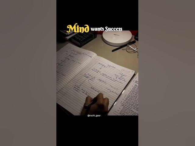 Video thumbnail for Mind wants Success✨ #motivational #mindsetmotivation #dailyshorts #studyroutine