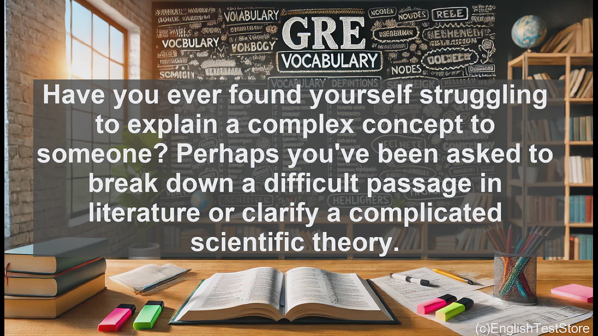 'Video thumbnail for GRE Vocabulary Lesson: Unfolding Complexity - The Art of Explication'