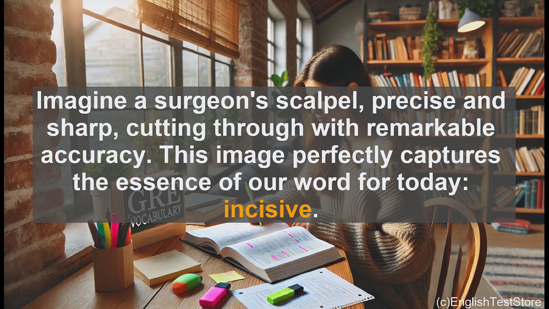 'Video thumbnail for GRE Vocabulary Lesson: The Power of Incisive Thinking'