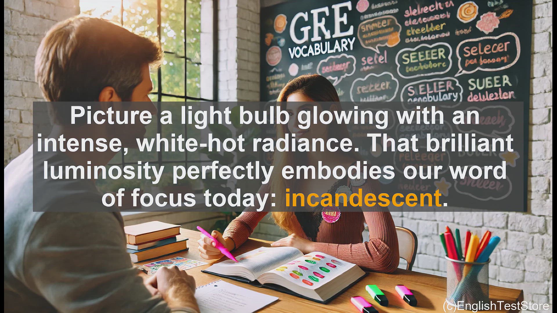 'Video thumbnail for GRE Vocabulary Lesson: The Radiant Power of Incandescent'