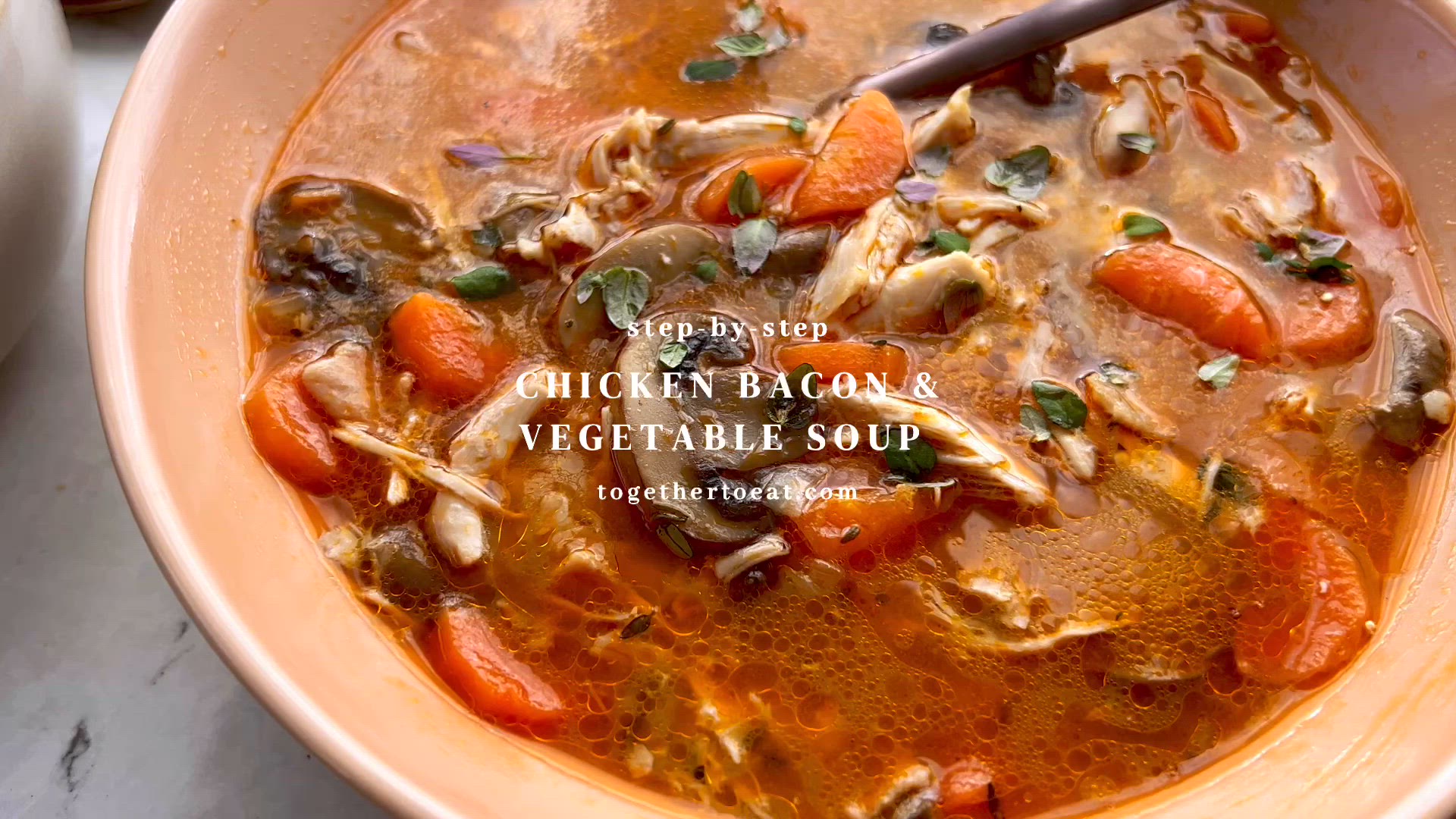 'Video thumbnail for Chicken Bacon & Vegetable Soup'
