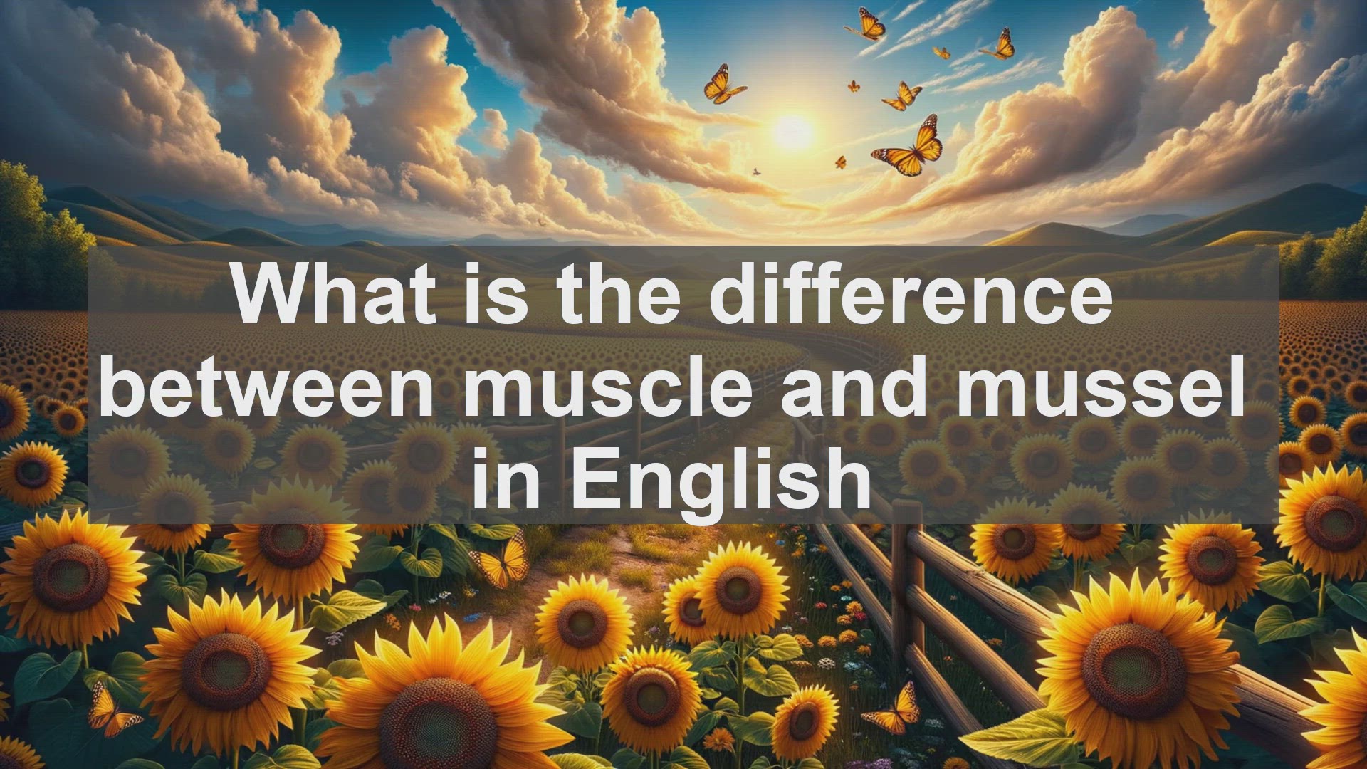 'Video thumbnail for What is the difference between muscle and mussel in English?'