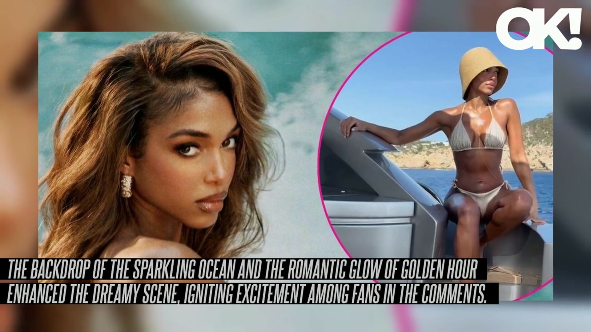 'Video thumbnail for Lori Harvey Sizzles in Gold String Bikini: Photos '