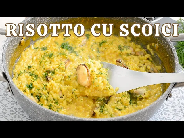 'Video thumbnail for 🦪 Cel mai cremos orez! RISOTTO cu SCOICI - rețeta italiană de orez cu fructe de mare și șofran'