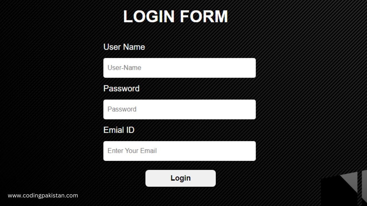 'Video thumbnail for Simple Login Form Design using HTML and CSS only -- How to create a login page @CodeWithHarry'