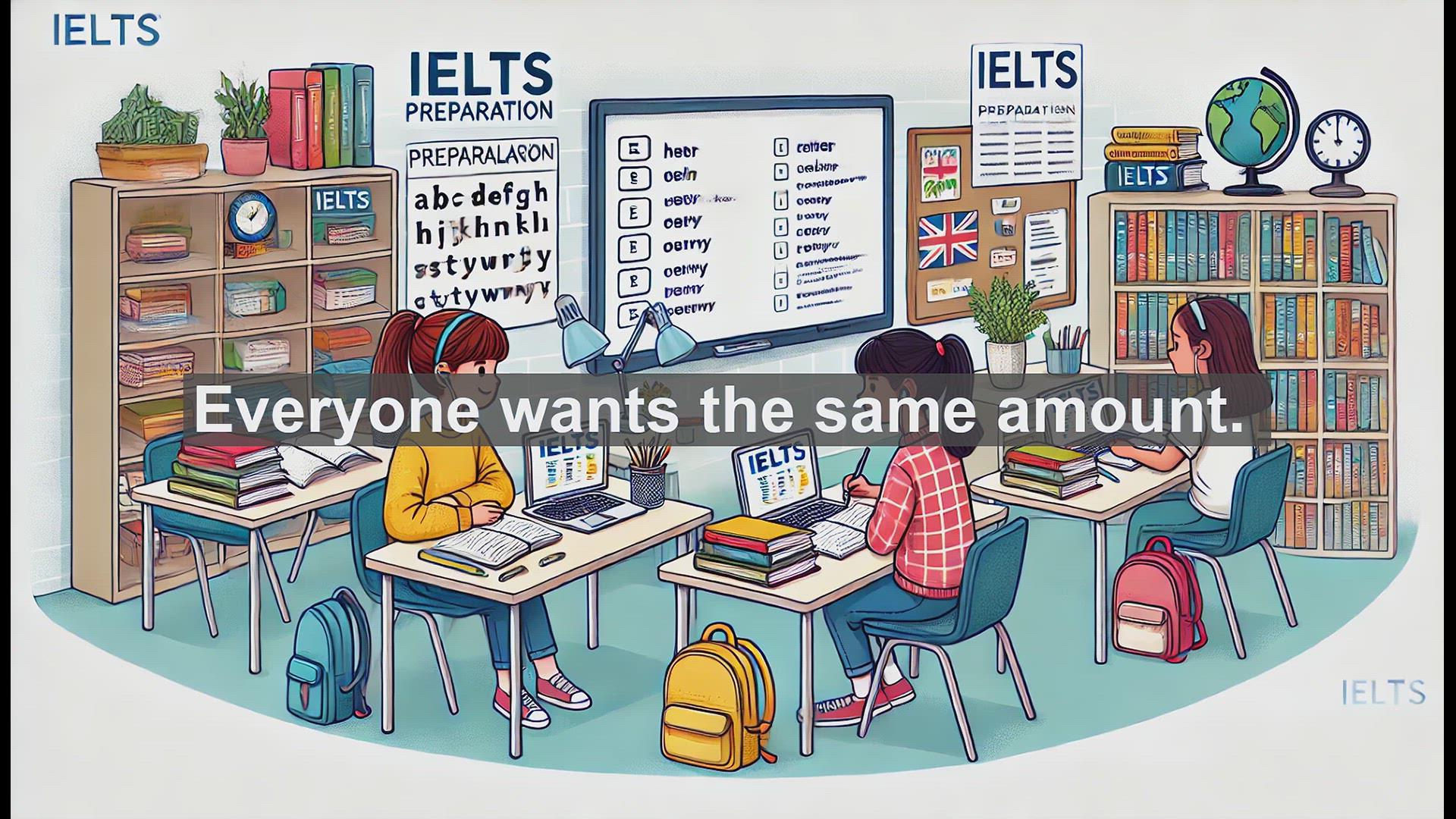 'Video thumbnail for 2500 Must Know IELTS 5.5 Vocabulary - Understanding 'Equally': A Key IELTS Vocabulary Word'