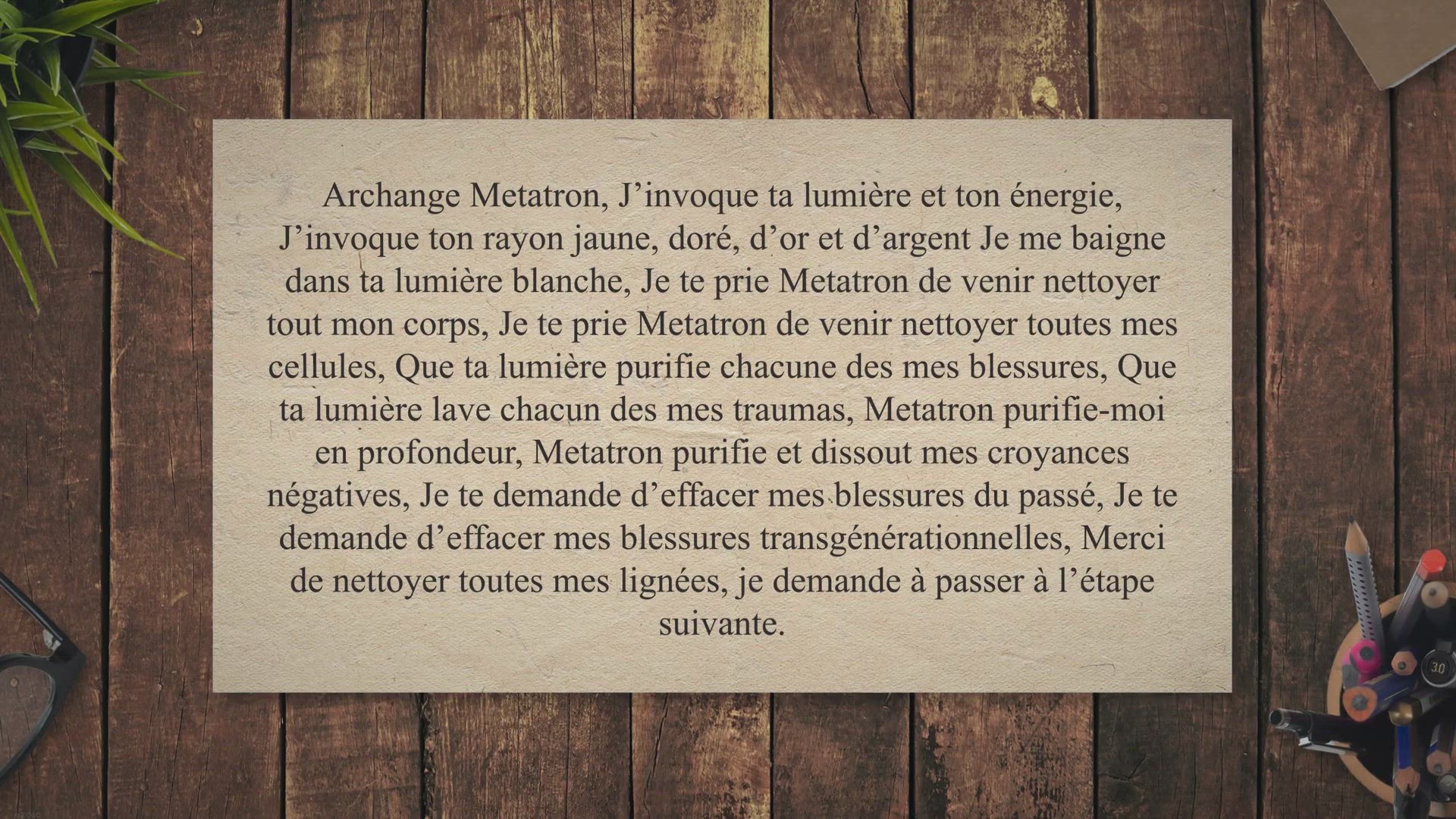 'Video thumbnail for Archange Metatron prière de purification 2023'