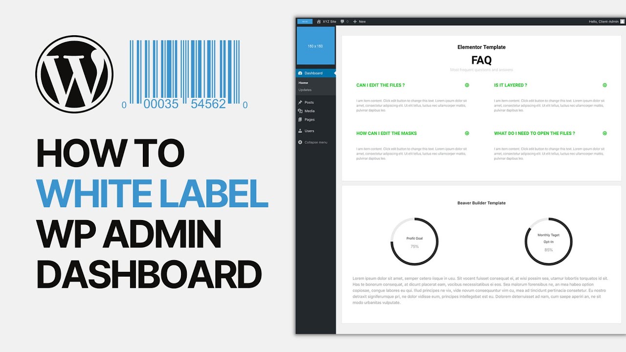 'Video thumbnail for How to White Label Your WordPress Admin Dashboard For Free_ Guide'