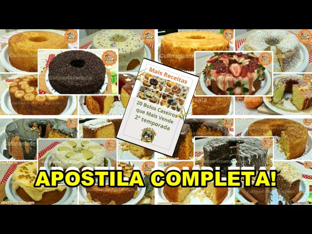 'Video thumbnail for Aprenda Como Fazer 20 Bolos Caseiros Mais Vendidos 2° Temp. COM A APOSTILA COMPLETA EM PDF DIGITAL!'