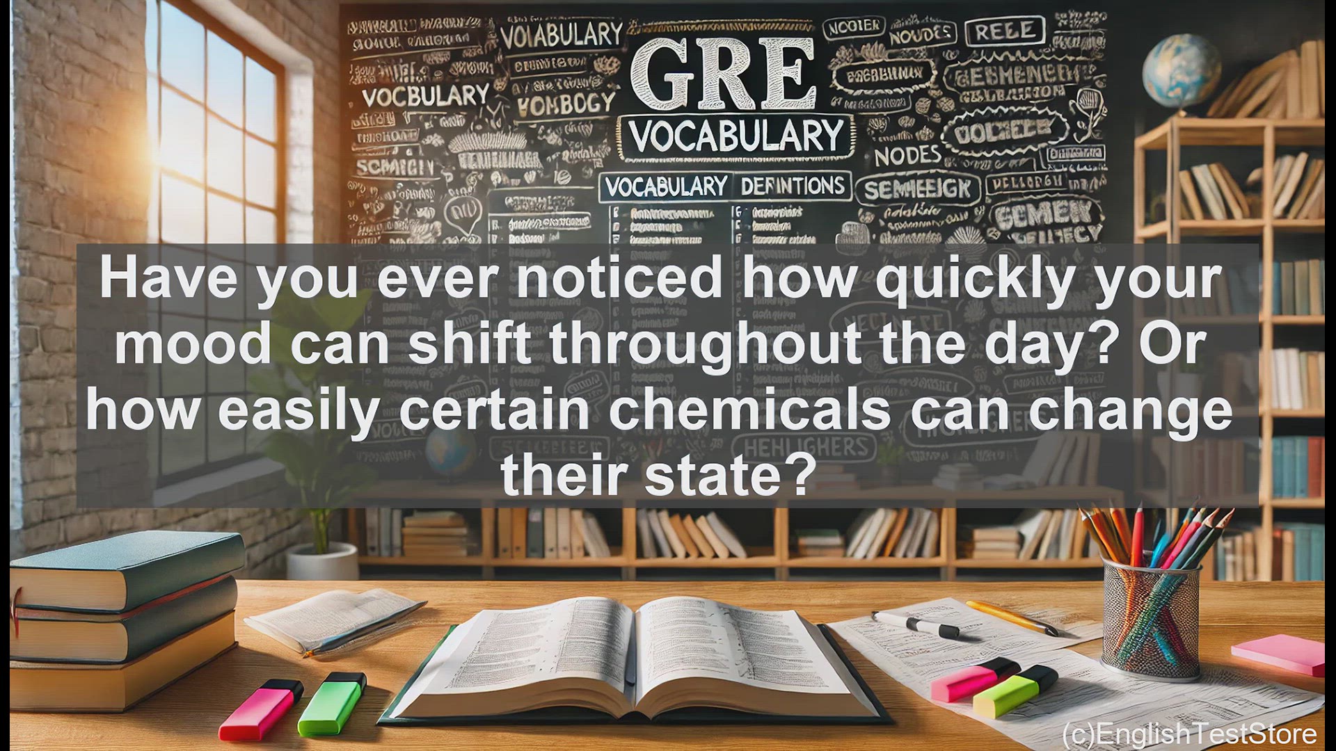 'Video thumbnail for GRE Vocabulary Lesson: Exploring the Essence of Changeability - Labile'