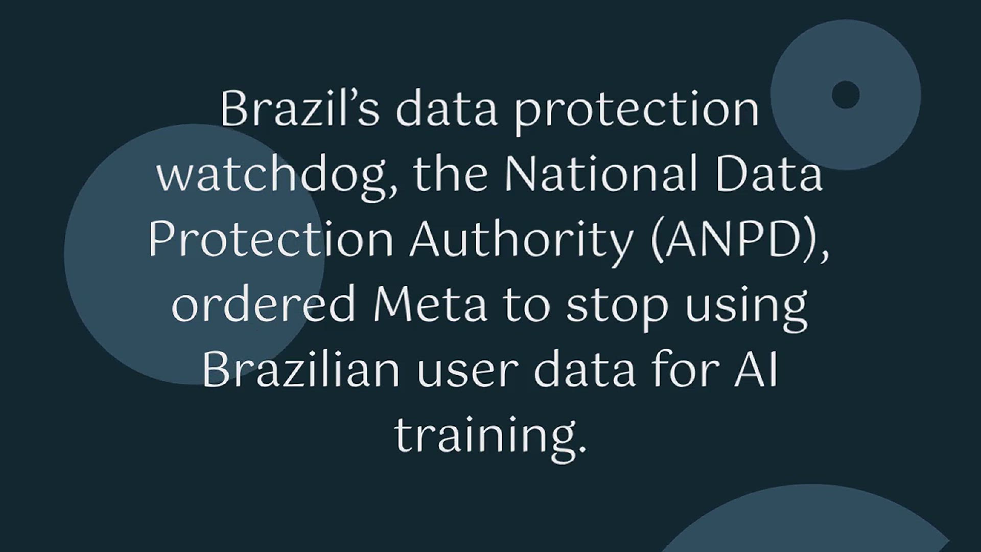 'Video thumbnail for Brazil Stops Meta from Using Local User Data to Train AI Models'