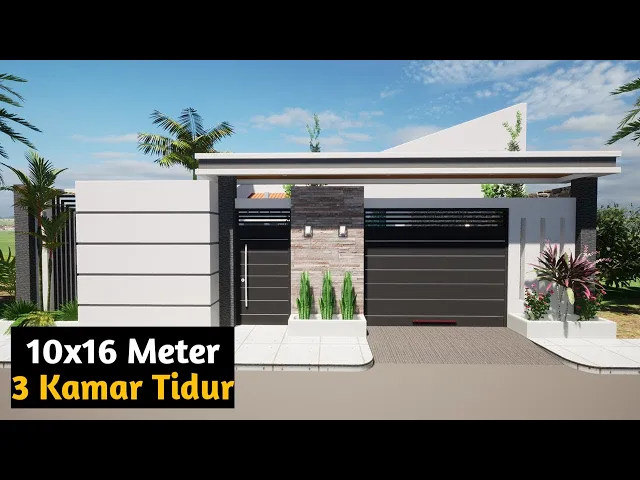 'Video thumbnail for Desain Denah Rumah 10x16 1 Lantai 2024'