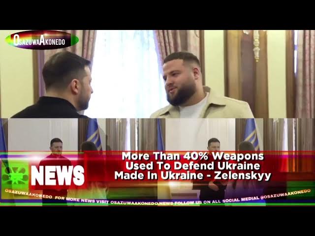 'Video thumbnail for More Than 40% Weapons Used To Defend Ukraine Made In Ukraine - Zelenskyy'