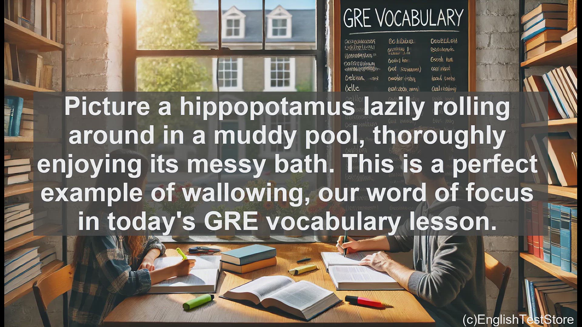 'Video thumbnail for GRE Vocabulary Lesson: Wallowing in Vocabulary - Exploring the Meaning and Usage of 'Wallow''
