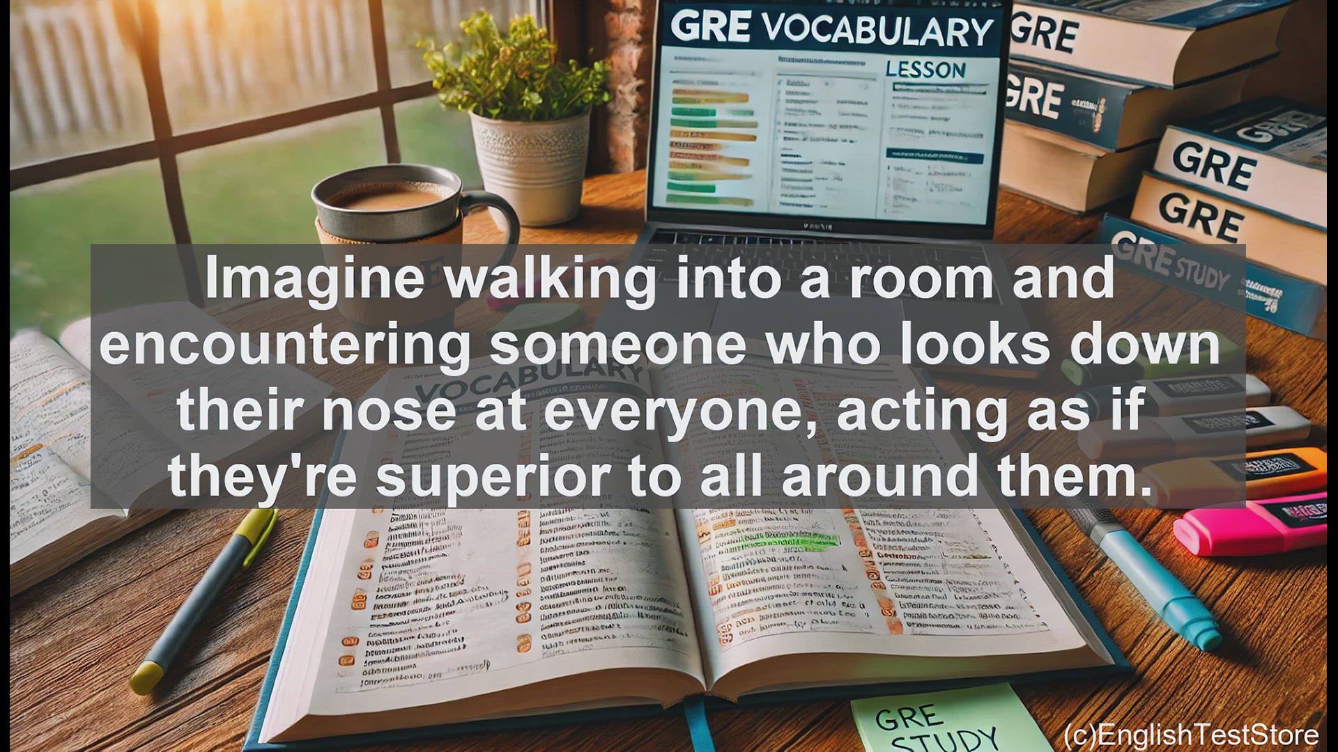 'Video thumbnail for GRE Vocabulary Lesson: Exploring the Meaning of Haughtiness'