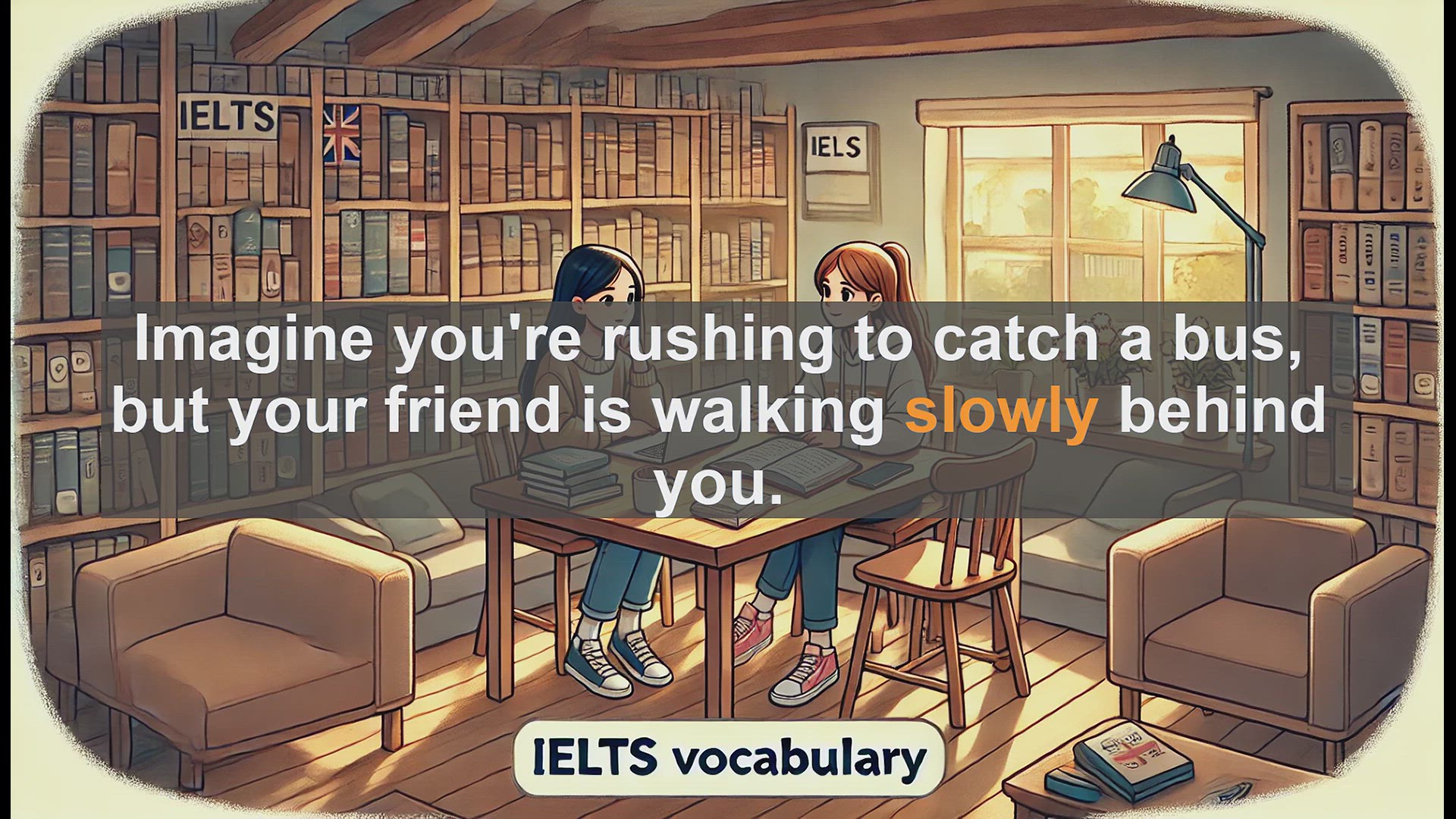 'Video thumbnail for 2500 Must Know IELTS 5.5 Vocabulary - Understanding 'Slowly': Boost Your IELTS Vocabulary'