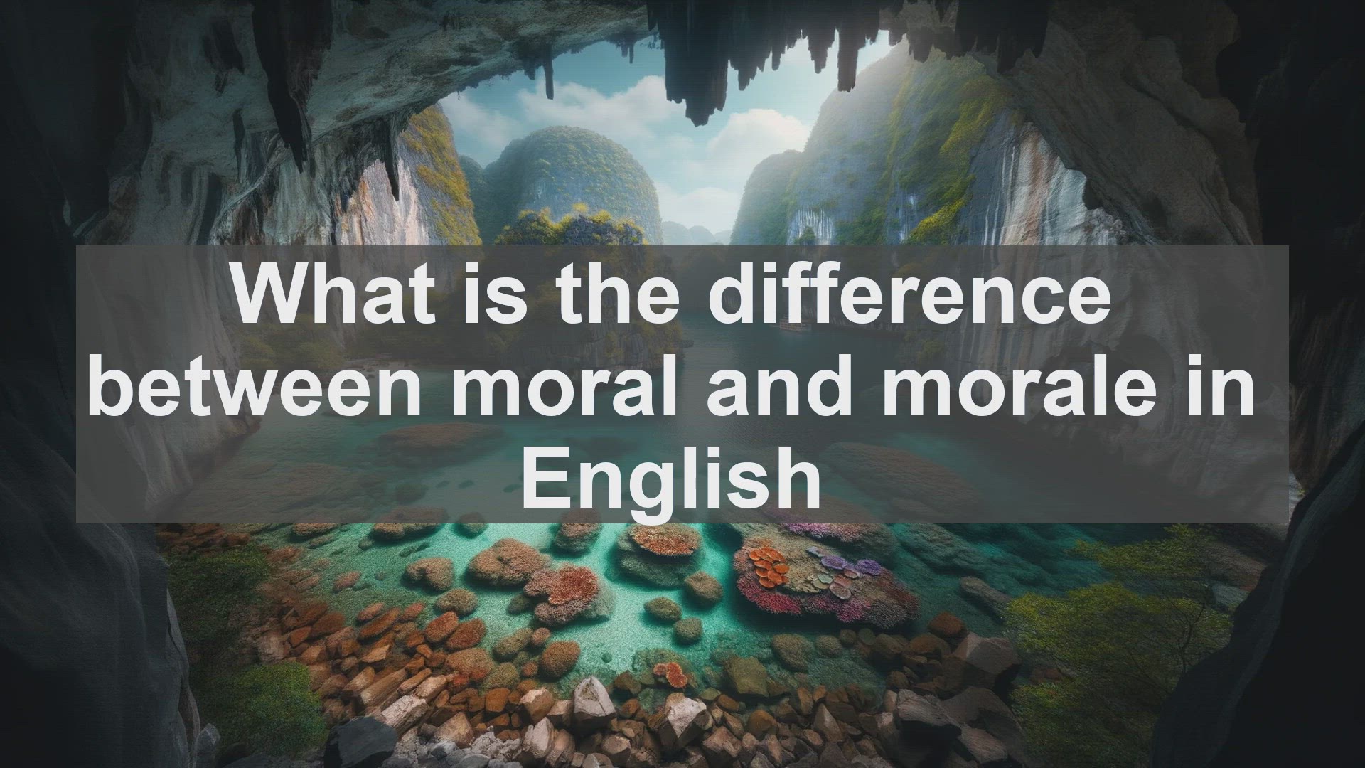 'Video thumbnail for What is the difference between moral and morale in English?'