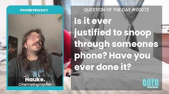 Video thumbnail for Hauke believes it's rarely justified to snoop, unless you have good reason to.