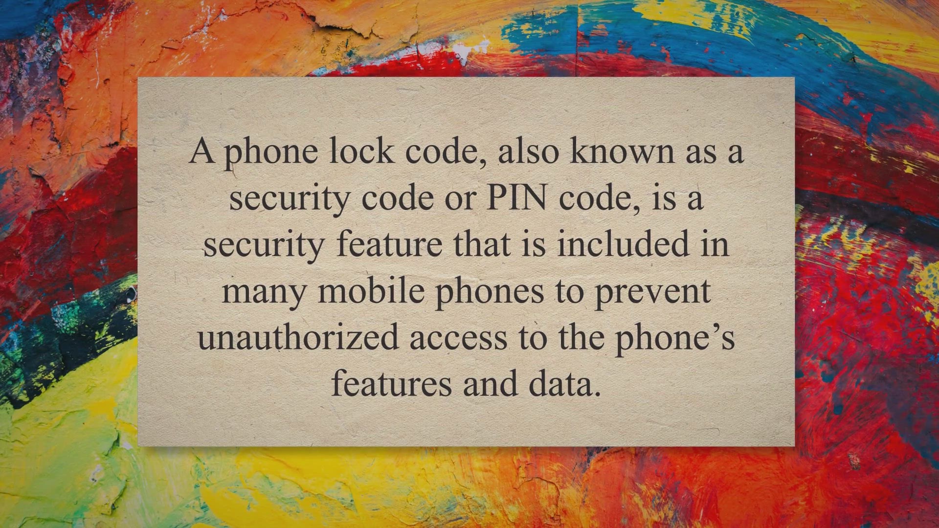 'Video thumbnail for What is Phone Lock Code?'