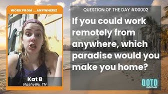 Video thumbnail for Kat is ready to WFH in a very unconventional location. Whatever floats your boat!