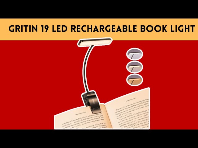 Video thumbnail for Gritin 19 LED Rechargeable Book Light Review