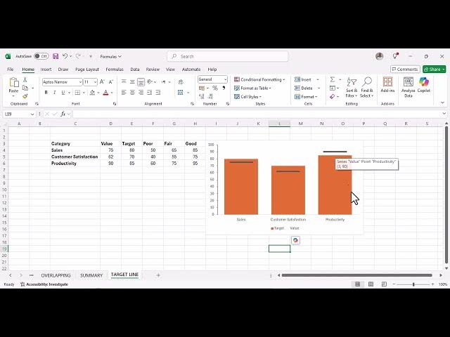 Video thumbnail for How to create a Bullet Chart in Excel