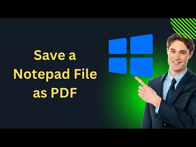 'Video thumbnail for How to Save a Notepad File as PDF in Windows 10 | GearUpWindows Tutorial'