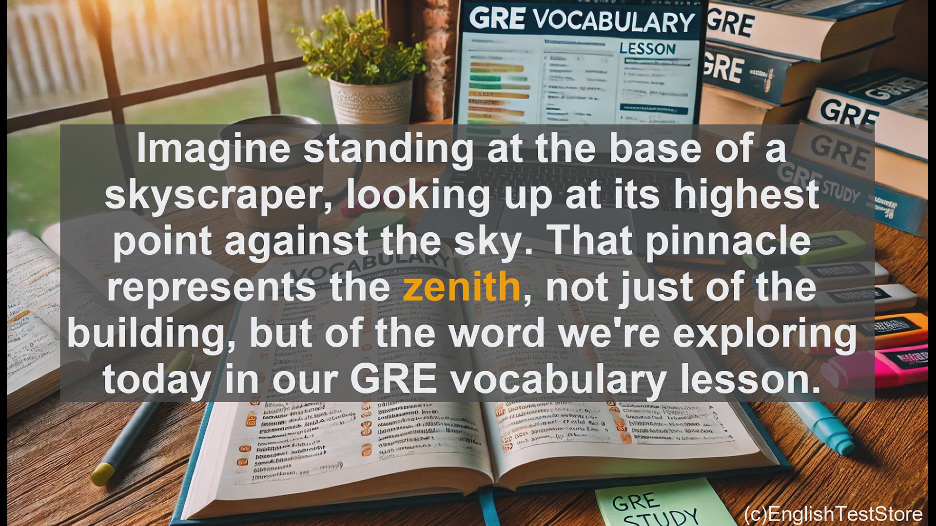 'Video thumbnail for GRE Vocabulary Lesson: Reaching the Zenith - Mastering GRE Vocabulary'