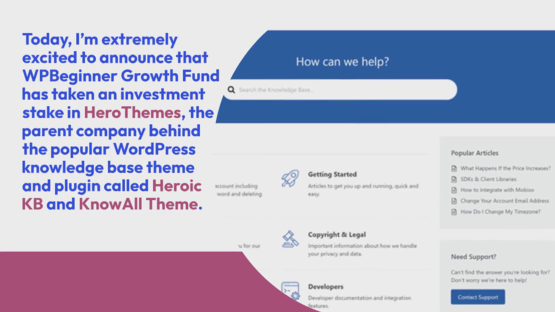 'Video thumbnail for Welcome HeroThemes to the WPBeginner Growth Fund'