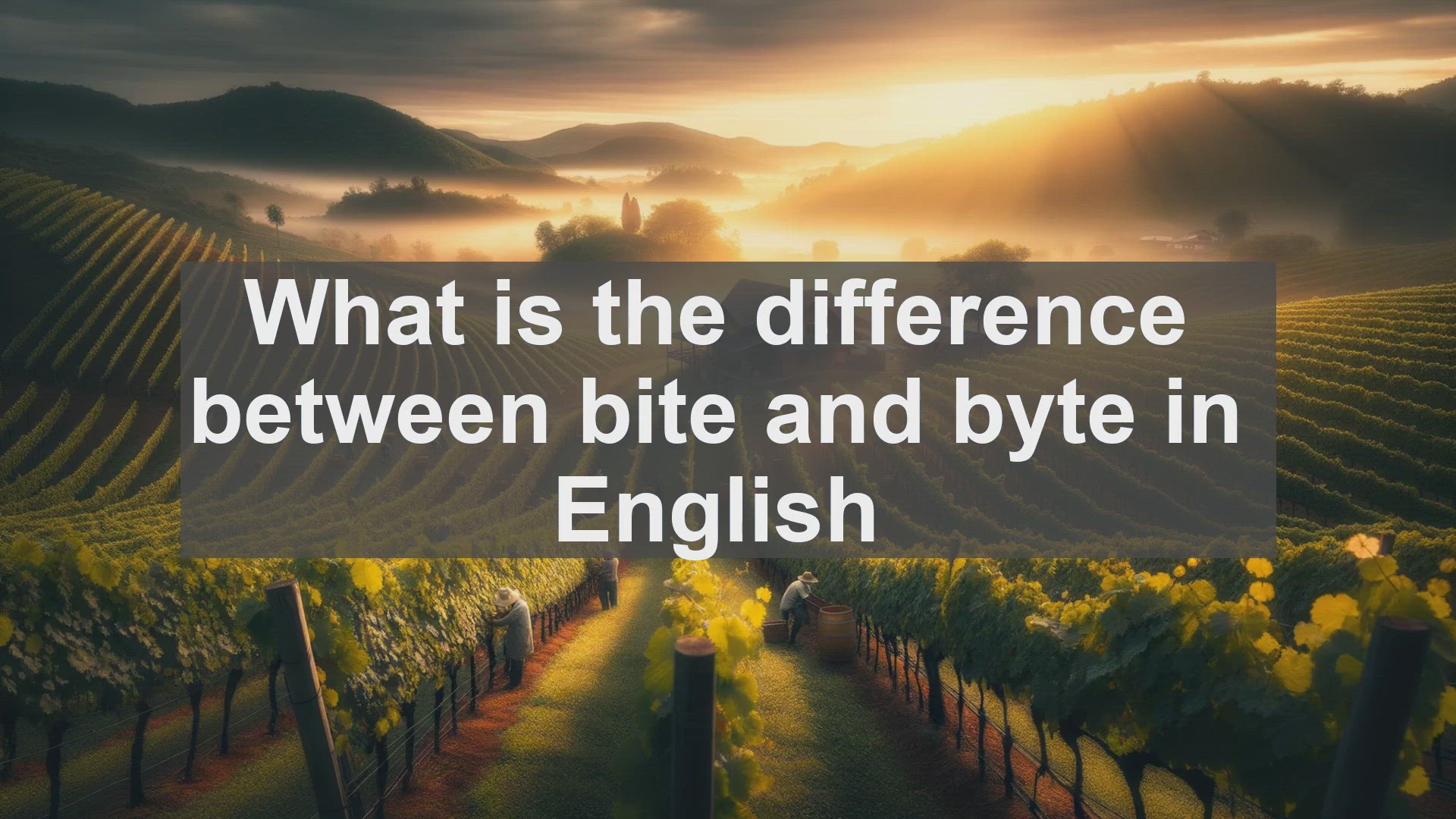 'Video thumbnail for What is the difference between bite and byte in English?'