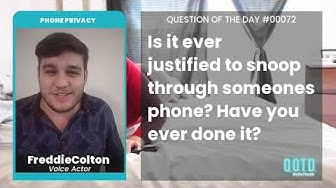 Video thumbnail for Freddie doesn't want people snooping on him, or vice versa!