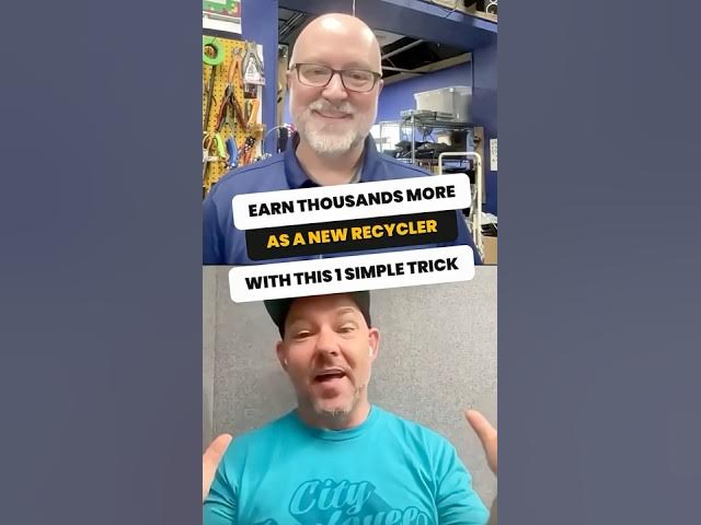 Video thumbnail for Earn thousands more as a new recycler with this 1 simple trick #shorts