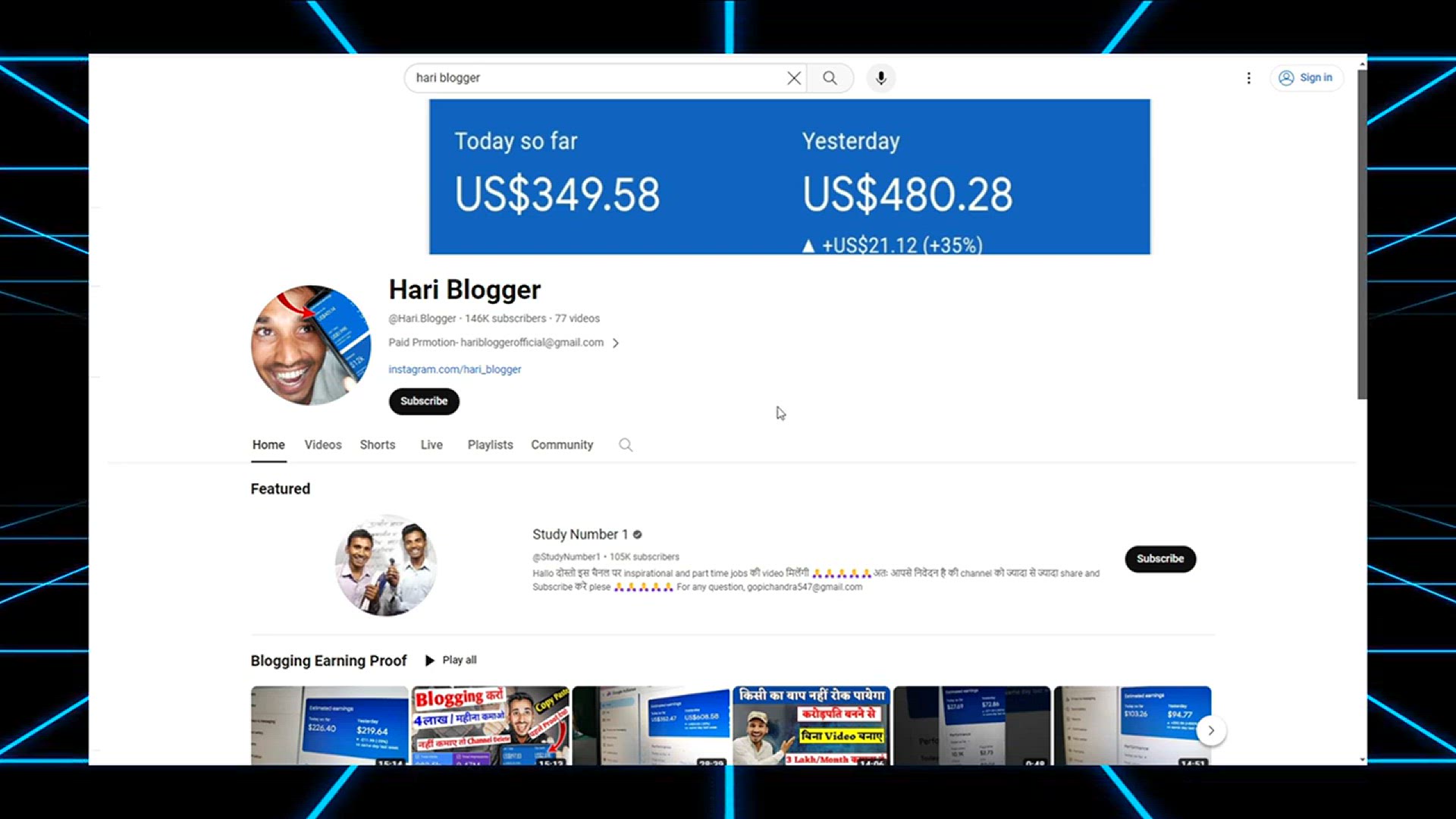 'Video thumbnail for Hari Blogger Traffic & Earning Secret Revealed _ @Hari.Blogger'