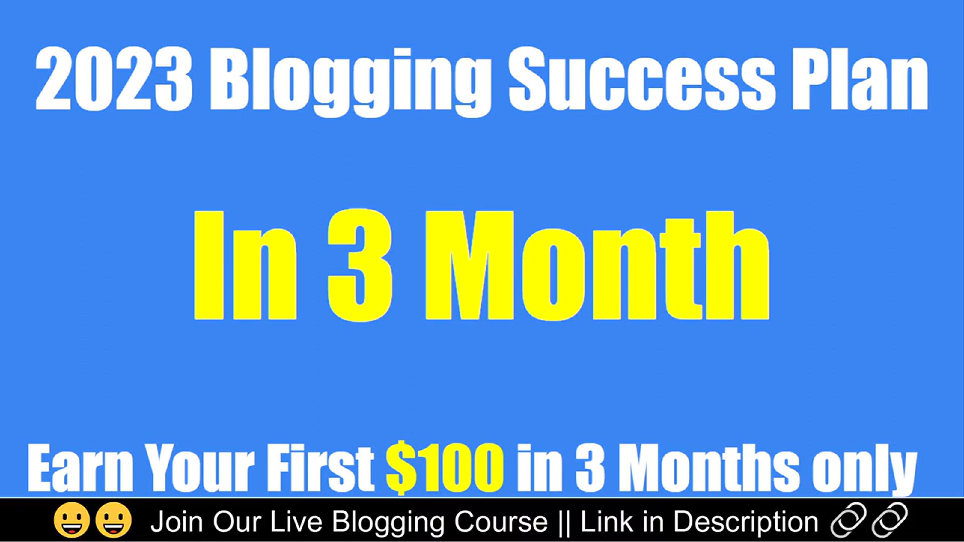 'Video thumbnail for 2023 Blogging Success Plan For Beginners _ Pro Blogger Tips'