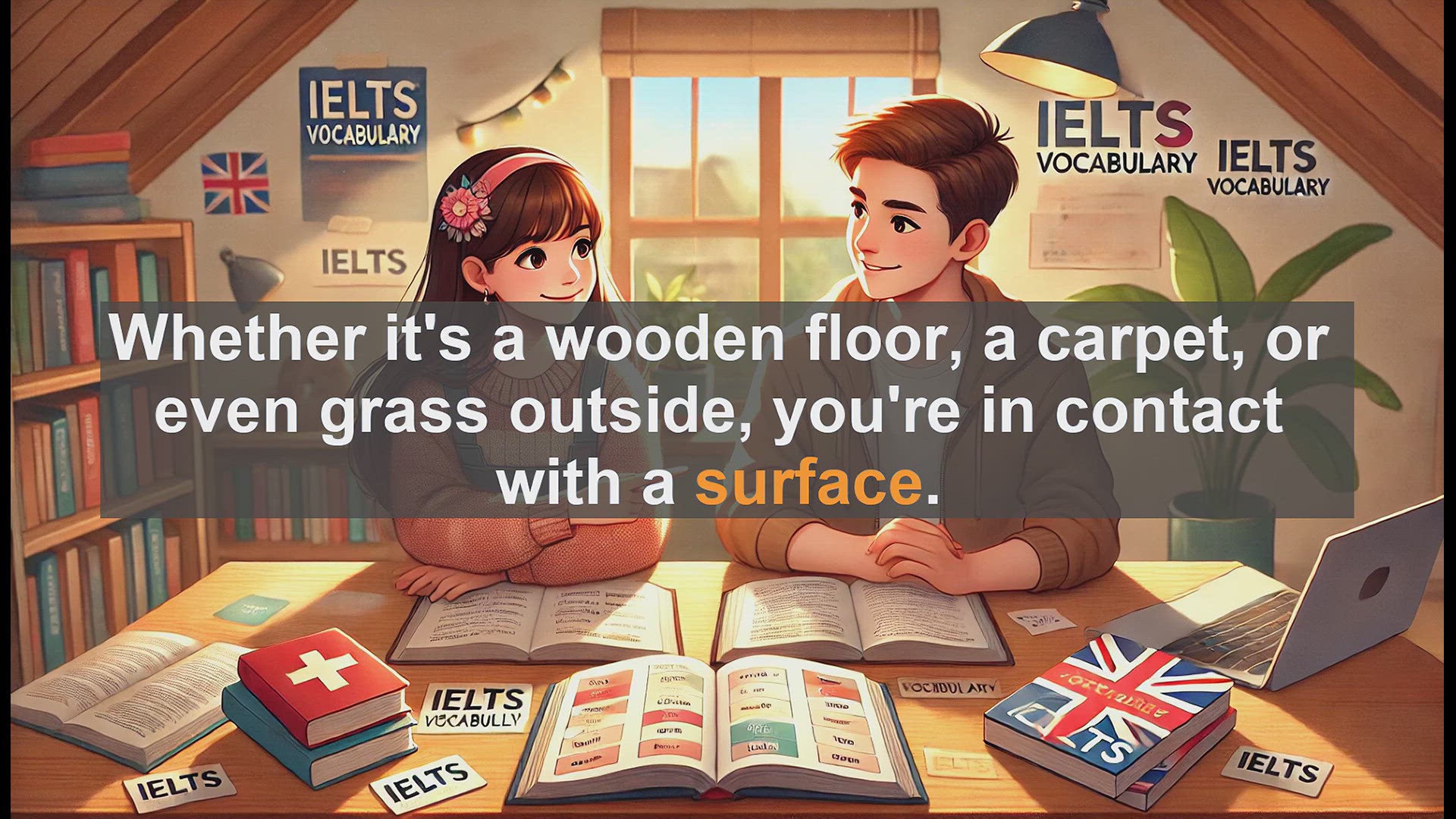 'Video thumbnail for 2500 Must Know IELTS 5.5 Vocabulary - Understanding the Word 'Surface' in English'