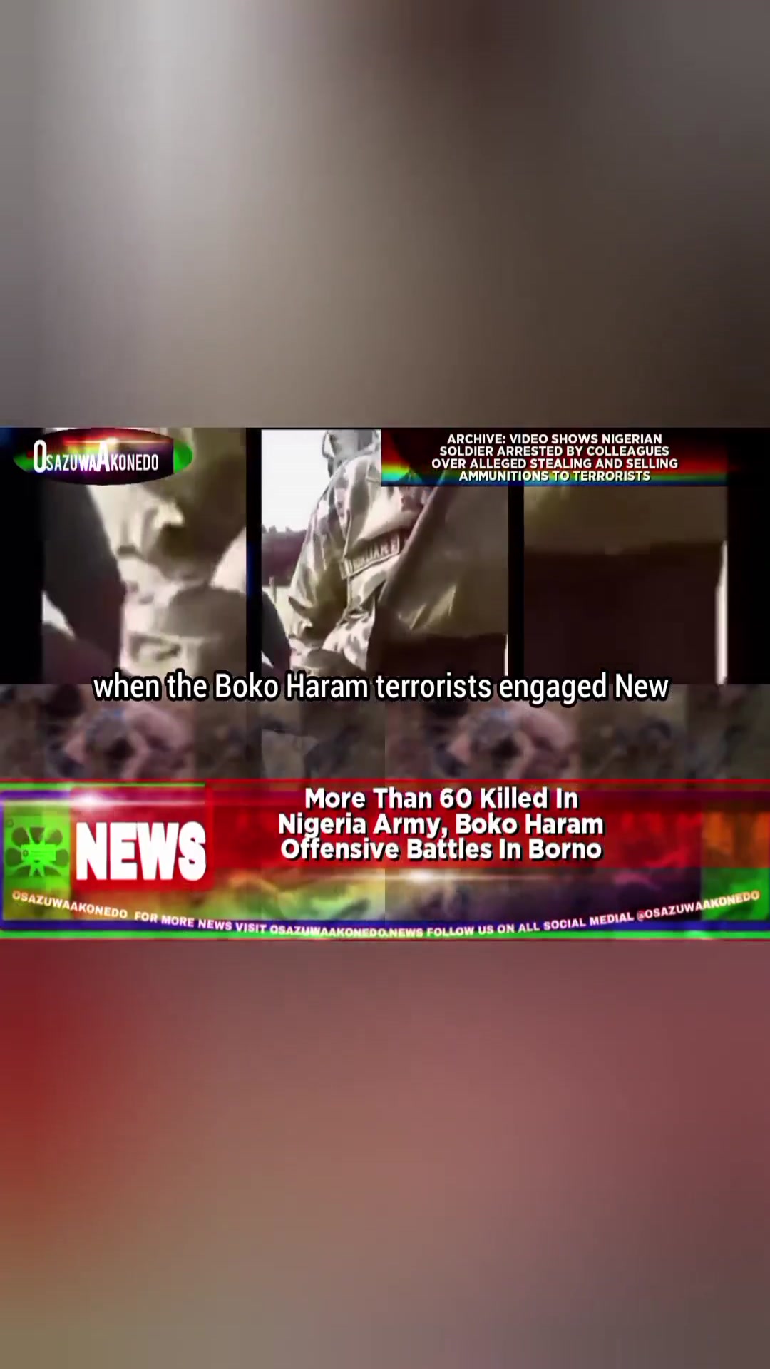 'Video thumbnail for More Than 60 Killed In Nigeria Army, Boko Haram Offensive Battles In Borno '