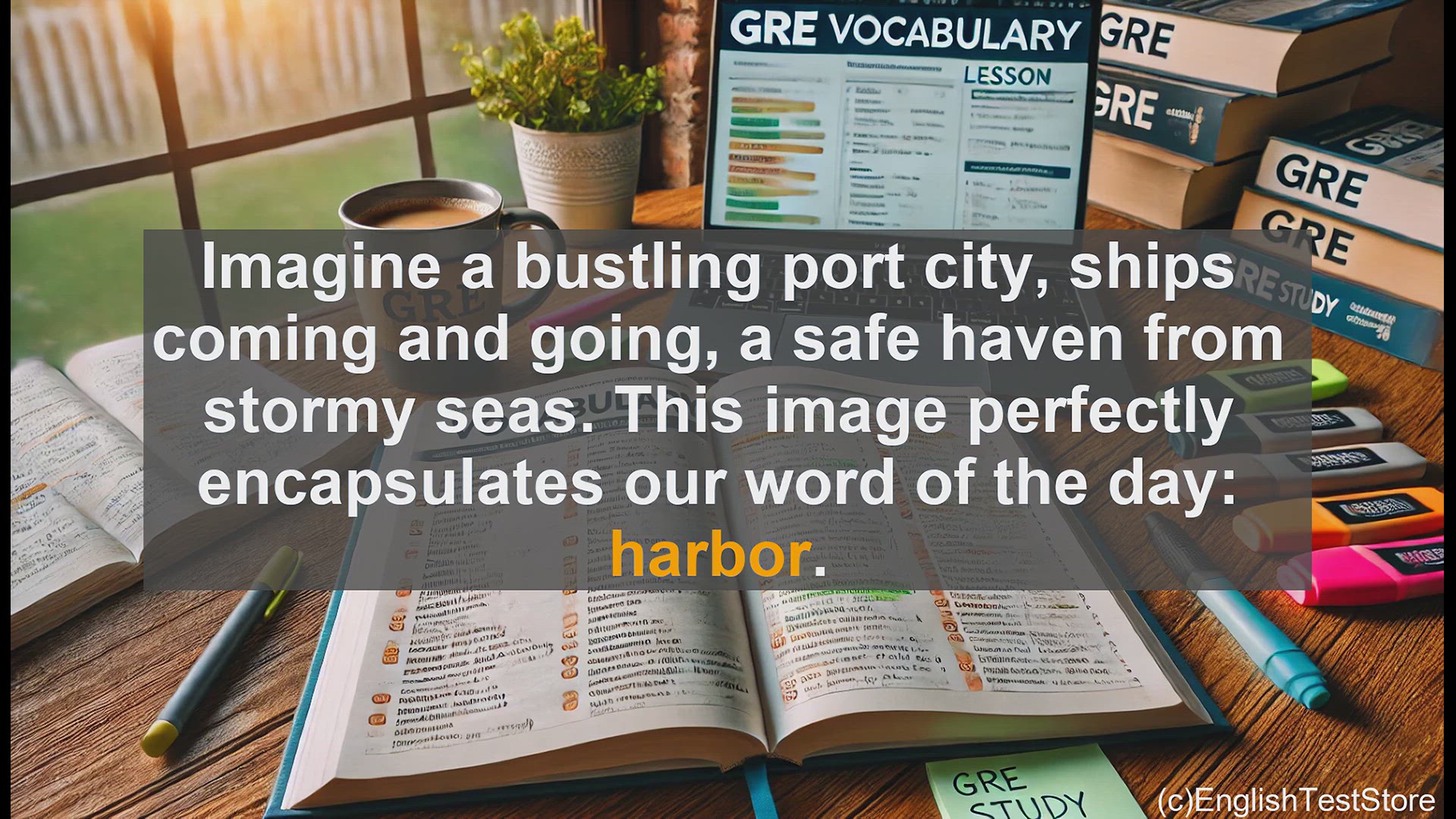 'Video thumbnail for GRE Vocabulary Lesson: Exploring the Versatile Word 'Harbor''