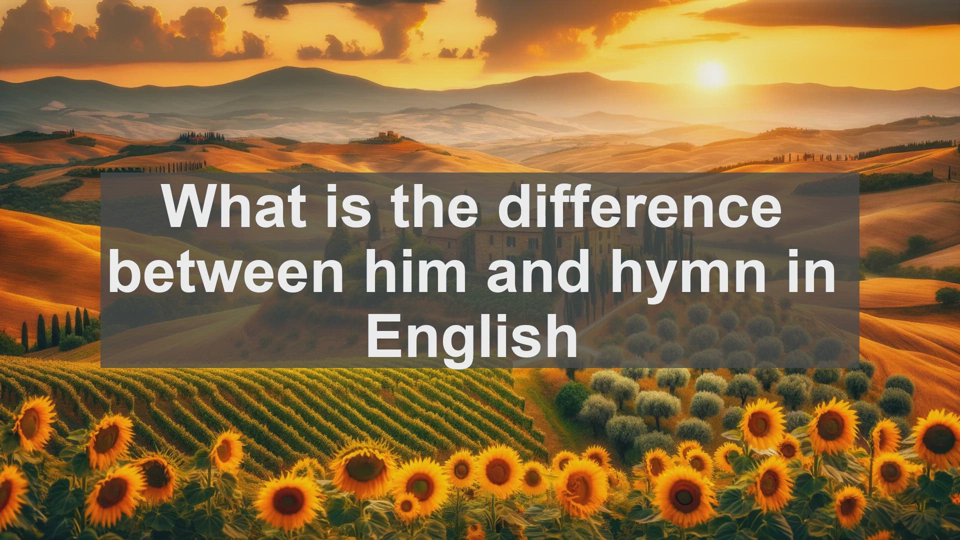 'Video thumbnail for What is the difference between him and hymn in English?'