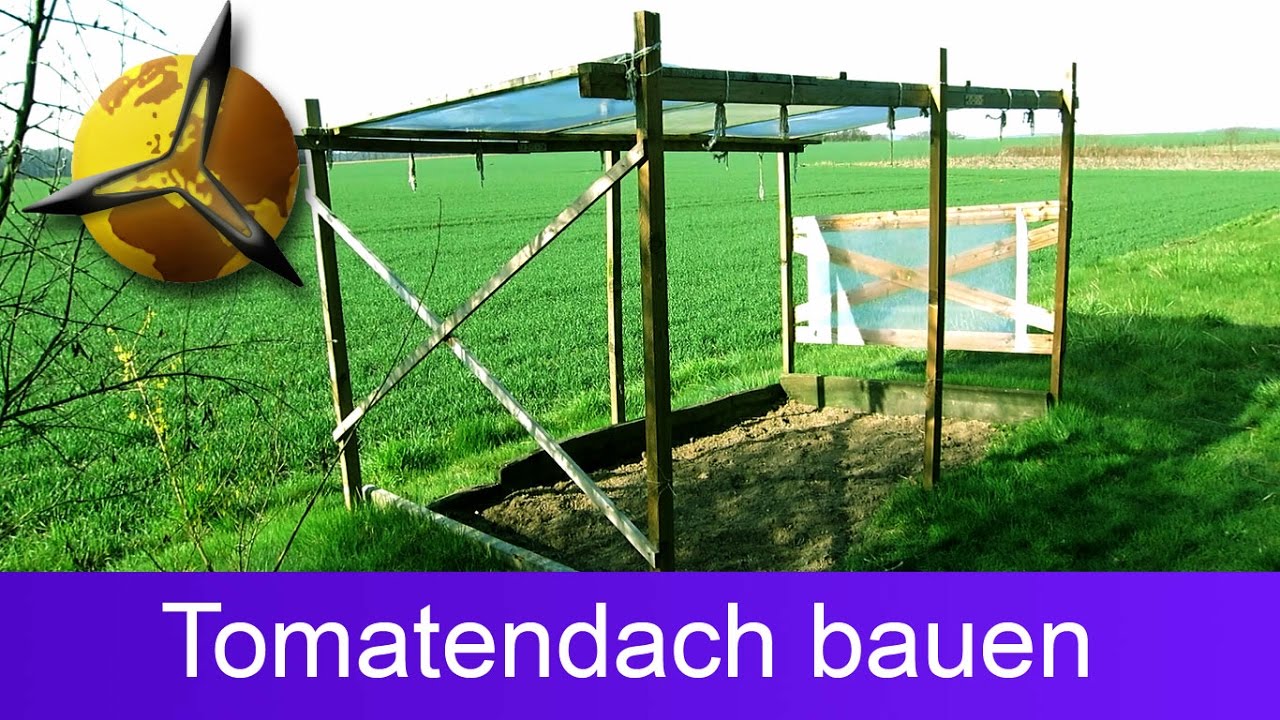 'Video thumbnail for Tomatendach:  Regenschutz für Tomaten selber bauen'
