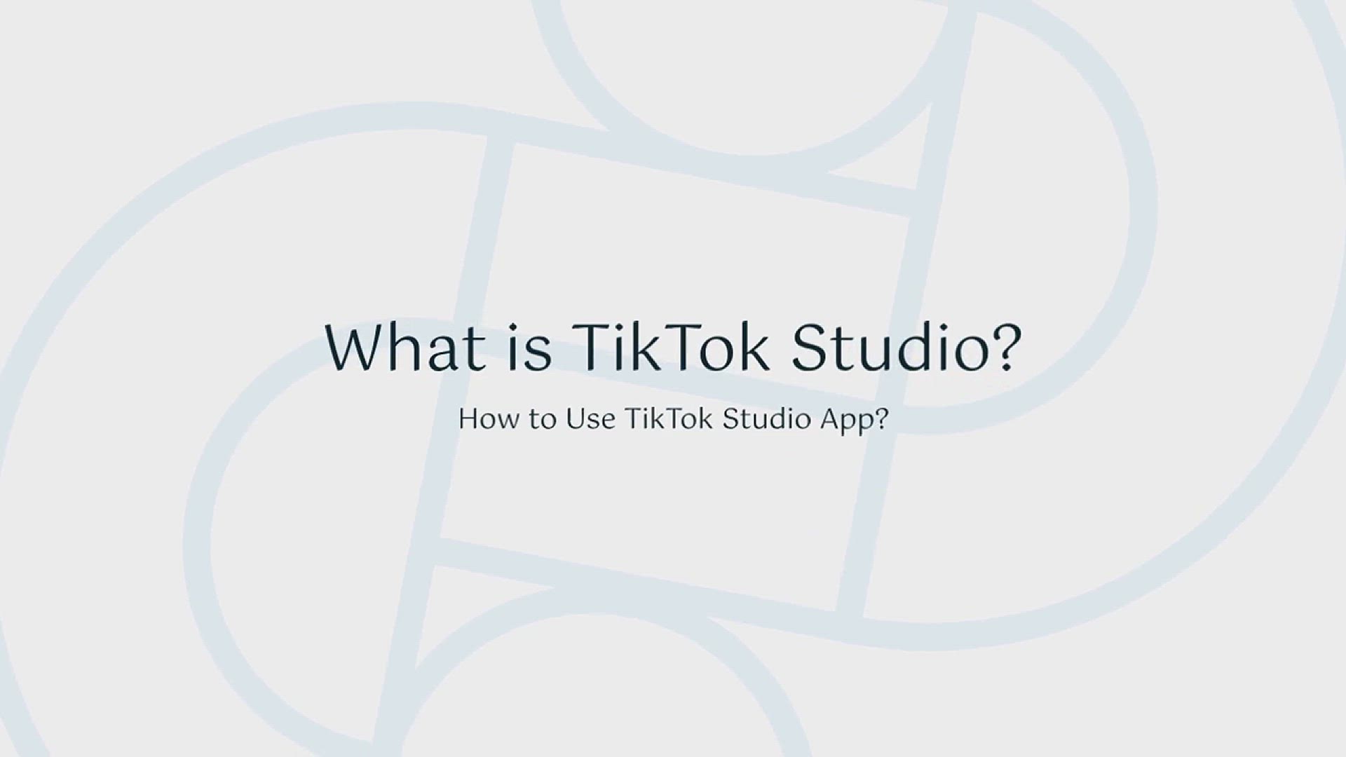 'Video thumbnail for What is TikTok Studio? How to Use TikTok Studio App?'