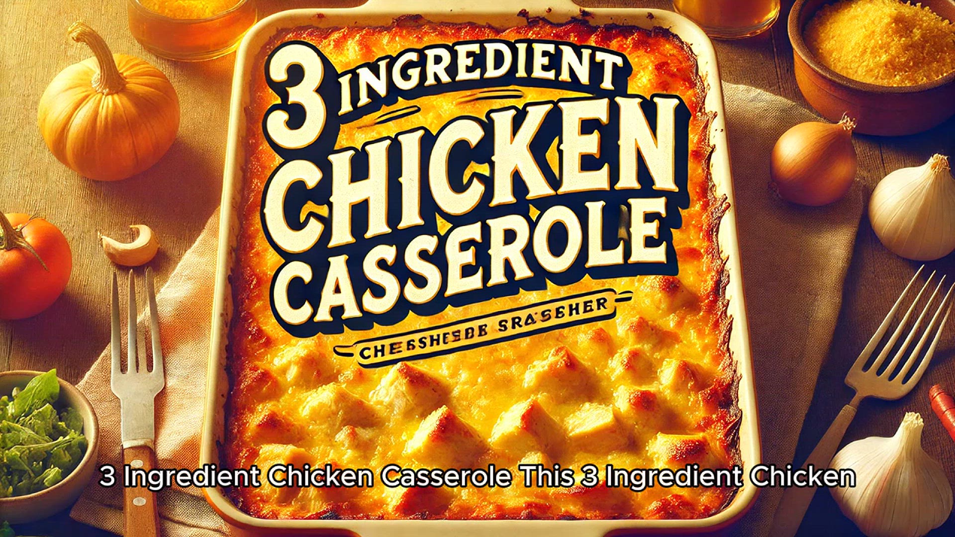 Video thumbnail for 3 Ingredient Chicken Casserole