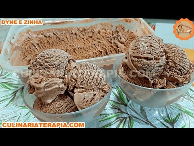 'Video thumbnail for Sorvete Cremoso de Chocolate - O melhor sorvete de chocolate.'