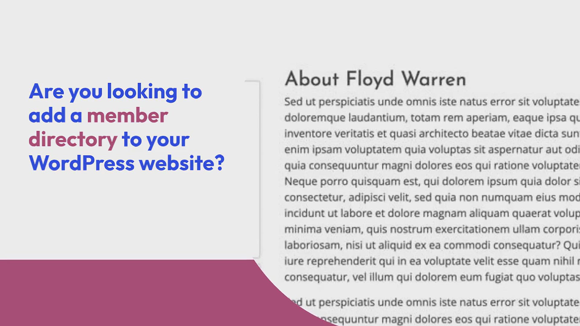 'Video thumbnail for How to Create a Searchable Member Directory in WordPress'