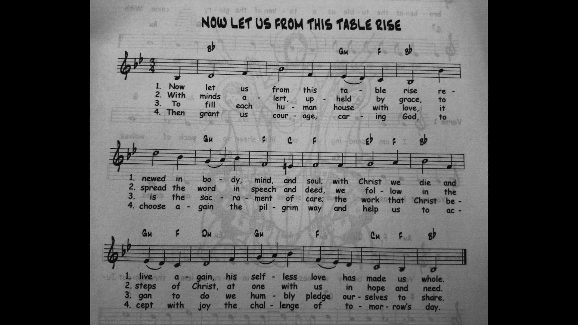 'Video thumbnail for Let Us From This Table Rise - Catholic Mass Song Sheet Music'