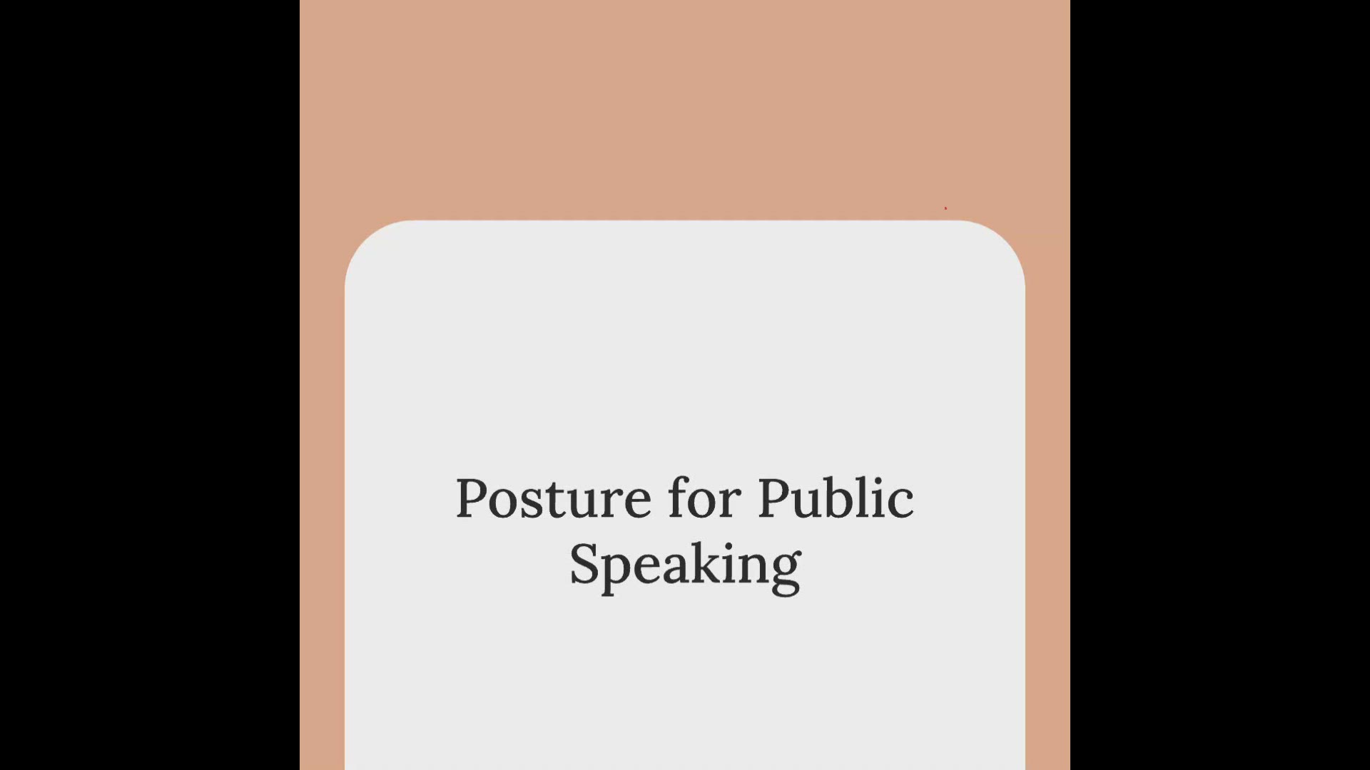 'Video thumbnail for Posture for Public Speaking'