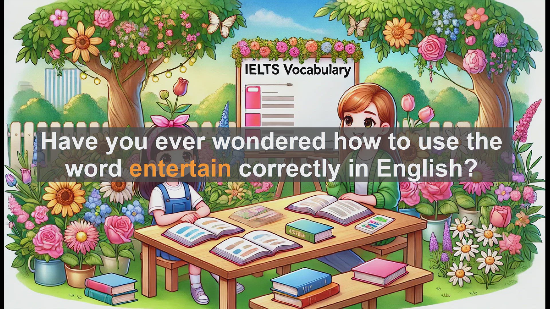 'Video thumbnail for 2500 Must Know IELTS 5.5 Vocabulary - How to Use 'Entertain' Correctly in English'