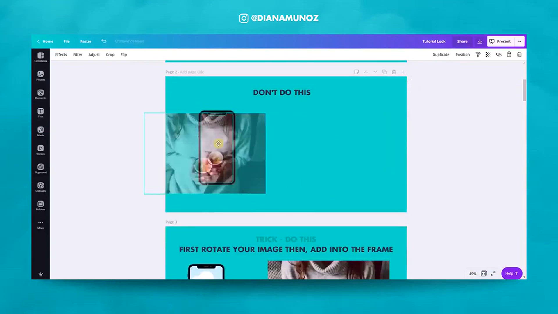 'Video thumbnail for How to ROTATE PICTURES in FRAMES (Struggling with the frames in Canva_) _ Less than 1 min'