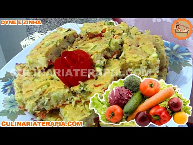 'Video thumbnail for Bolo Salgado de Legumes Fácil e Rápido - Dyne e Zinha'
