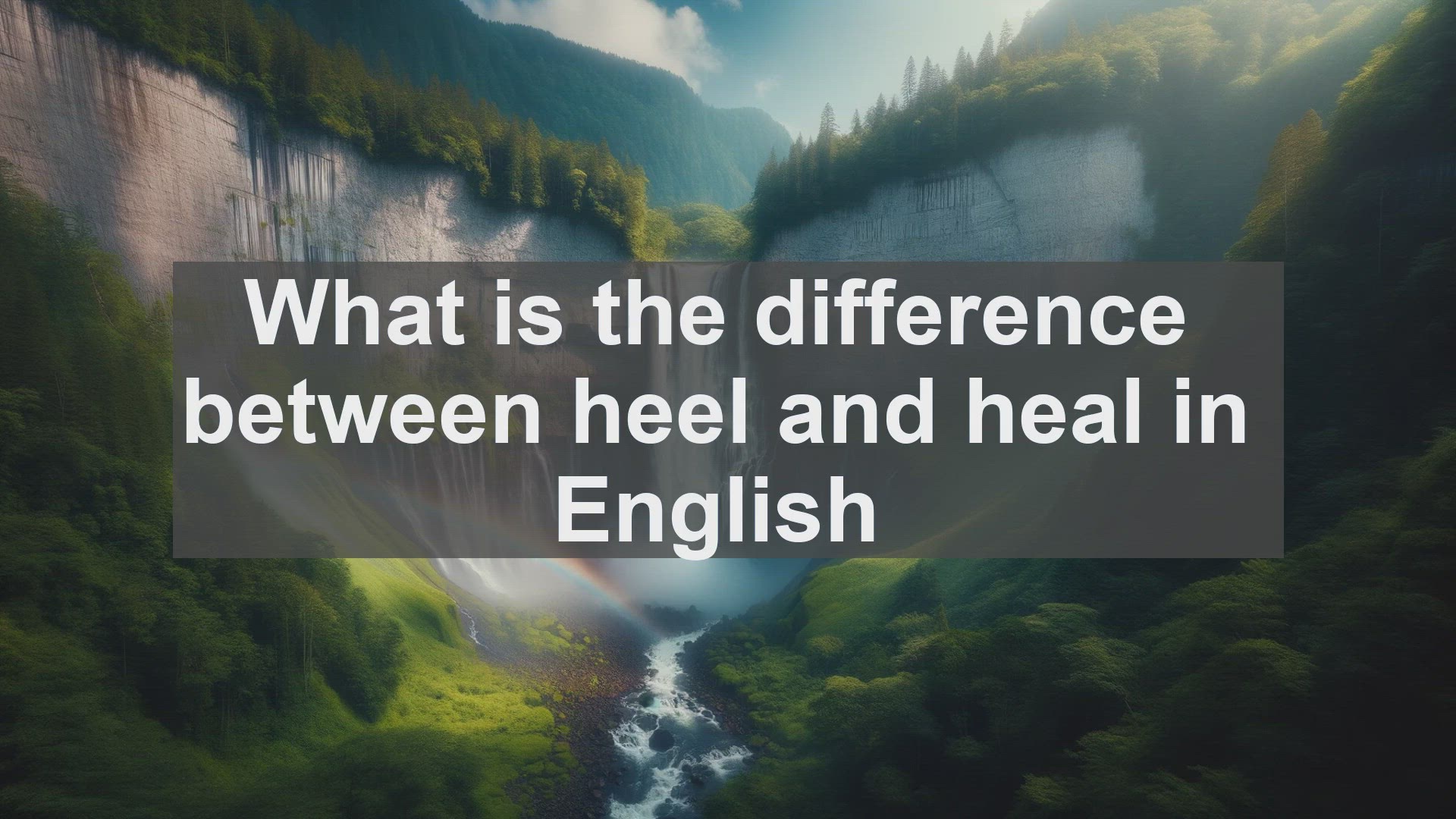 'Video thumbnail for What is the difference between heel and heal in English?'
