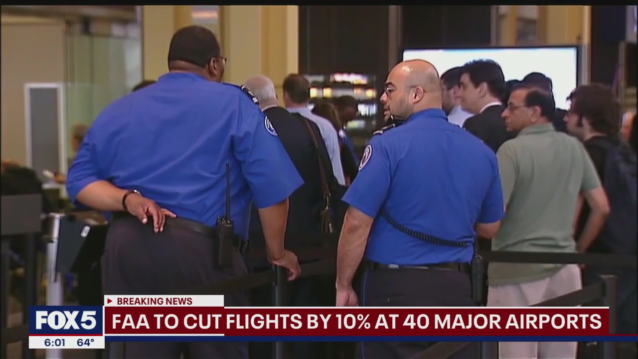 Video thumbnail for FAA to cut thousands of flights amid government shutdown, NY travel expected to be hit hard